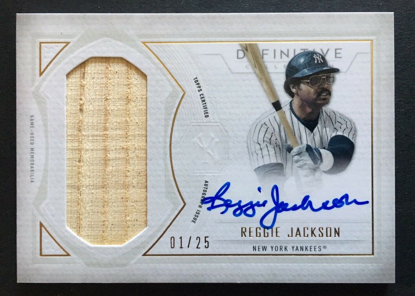 Autographed/Signed Reggie Jackson New York Grey Baseball Jersey JSA COA