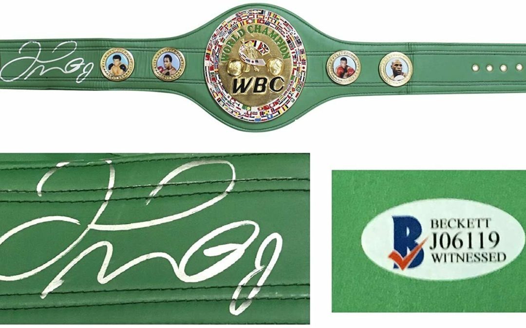 Floyd Mayweather signed Boxing Championship belt autograph BAS Beckett COA