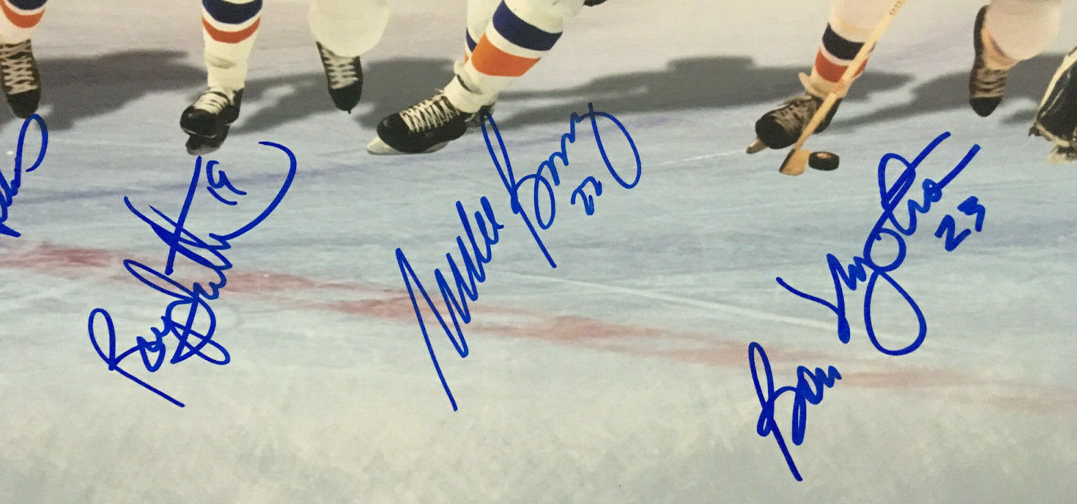 Lot Detail - Mike Bossy Autographed New York Islanders Official In Glas Co  Hockey Puck