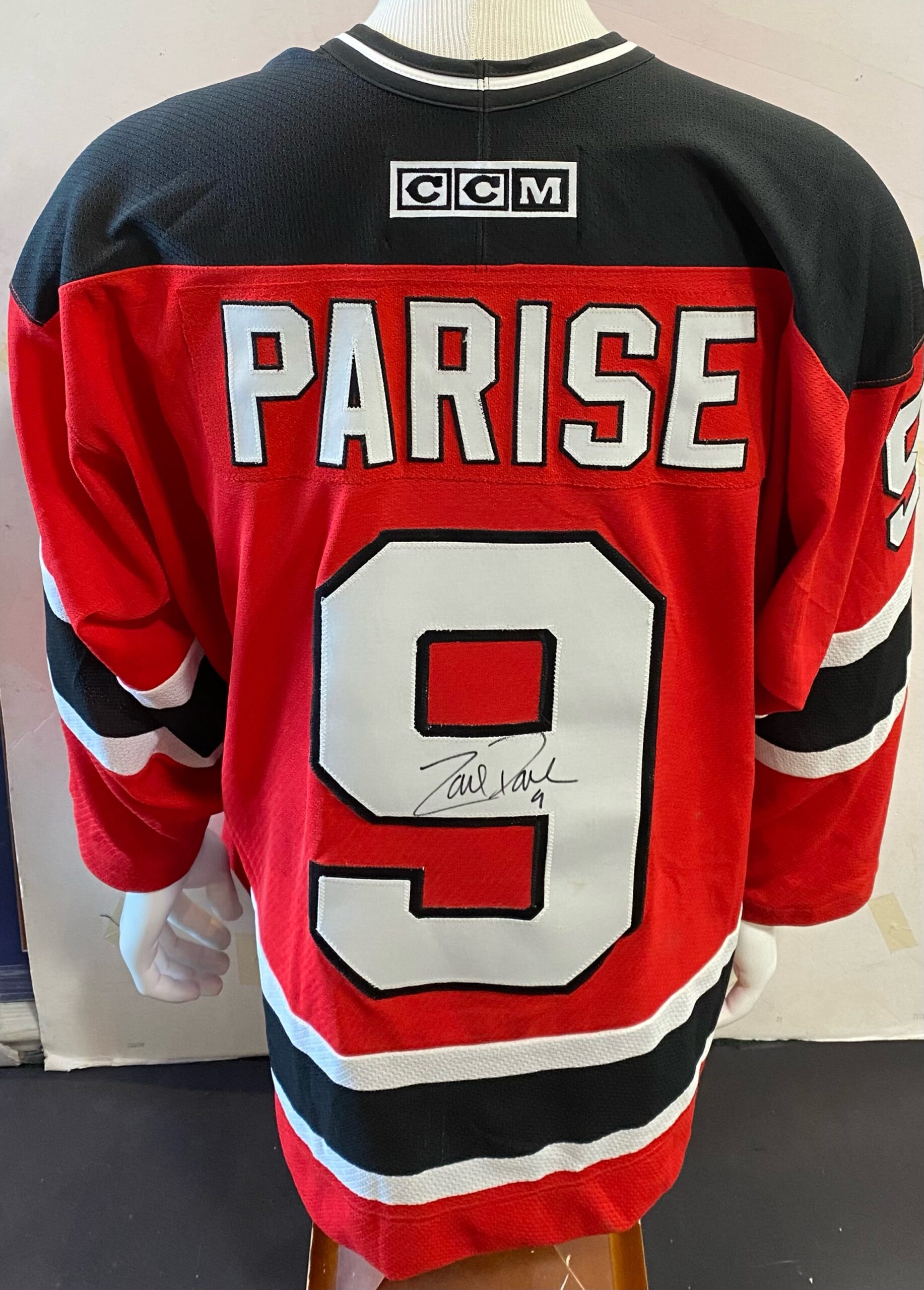 Zach Parise New Jersey Devils Autographed 16 x 20 Overhead