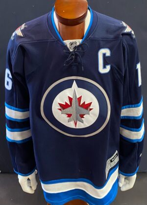 Andrew Ladd Authentic Reebok Winnipeg Jets Blue Jersey NHL Official Stitched L