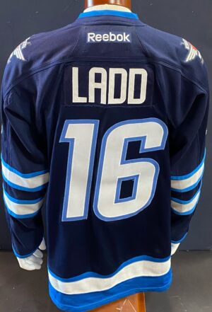 Andrew Ladd Authentic Reebok Winnipeg Jets Blue Jersey NHL Official Stitched L - Image 2