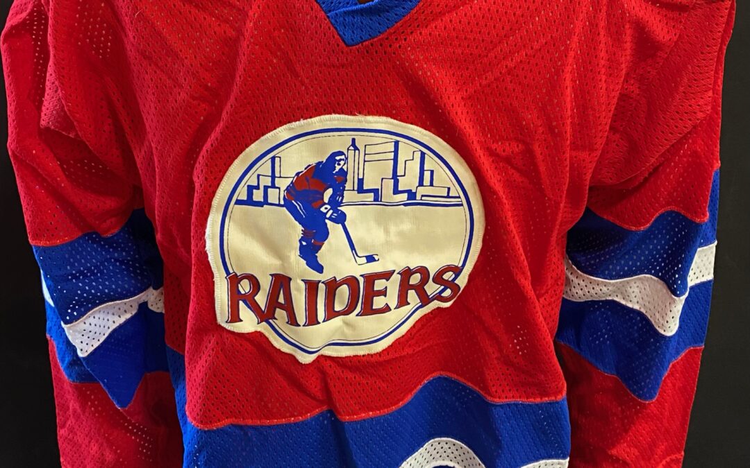 New York Raiders 1970s Vintage Hockey Jersey Pro Joy Large Stitched Red AHL NHL