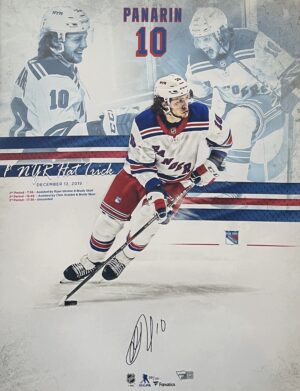 Artemi Panarin signed 16x20 photo framed W/ New York Rangers coin autograph Fanatics COA - Image 2