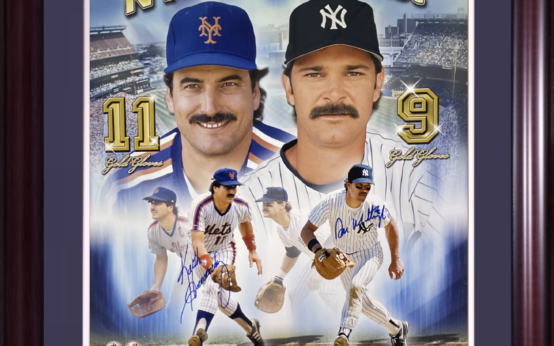 Keith Hernandez (New York Mets) Don Mattingly (New York Yankees) NY Finest At 1st Photo Framed 16×20 Signed MLB COA