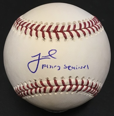 Jeff McNeil signed MLB Baseball ins Flying Squirrel Rookie Autograph Fanatics