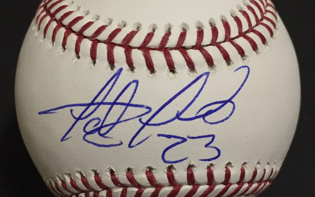 Fernando Tatis Jr Padres signed MLB Baseball rookie Auto Debut #23 Ins JSA COA