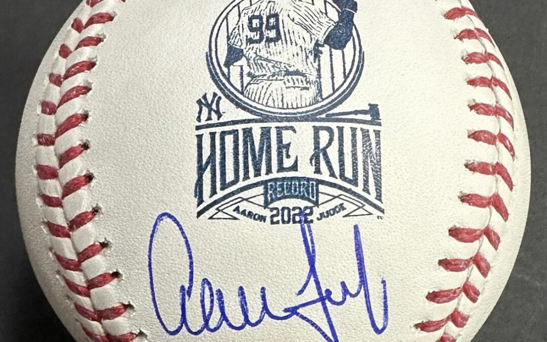 Aaron Judge Signed MLB Baseball 62 Home Run Autograph Yankees Fanatics & MLB COA