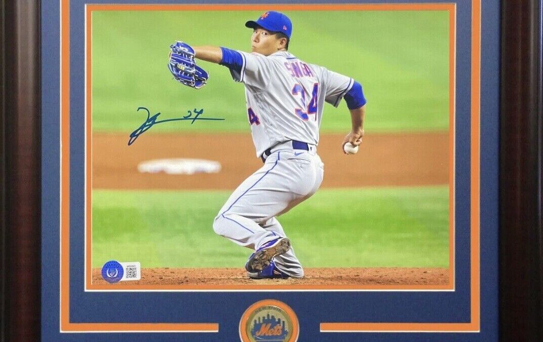 Kodai Senga Signed 8×10 Framed Photo New York Mets Rookie Autograph BAS COA All Star