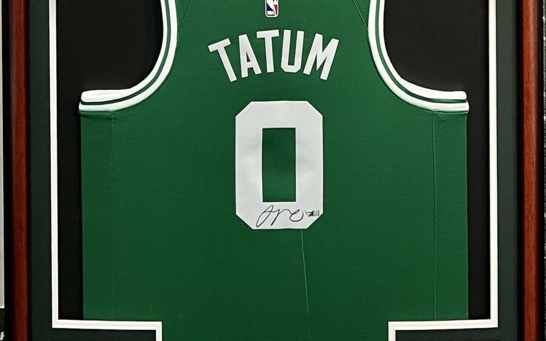 Jayson Tatum signed Celtics #0 NBA Nike Jersey Framed Autograph Fanatics Coa