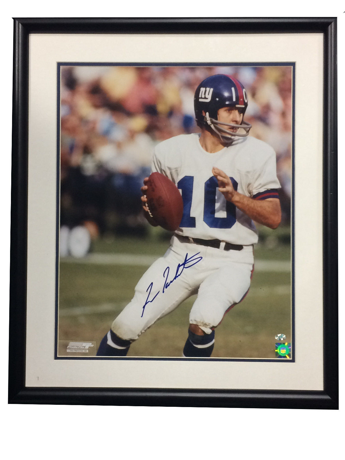 Fran Tarkenton NY Giants signed 16×20 photo framed mint 10 autograph HOF COA