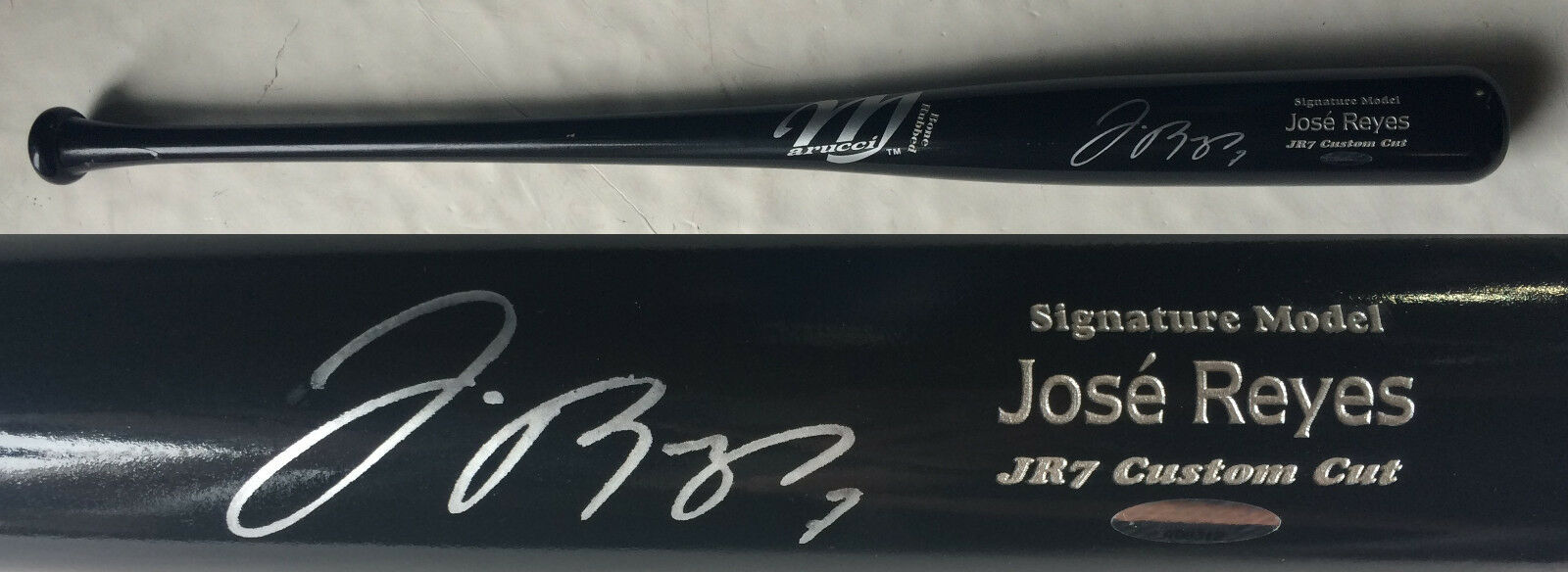 Jose Reyes Mets signed game issued 34″ Marucci JR7 Baseball Bat auto CBM COA