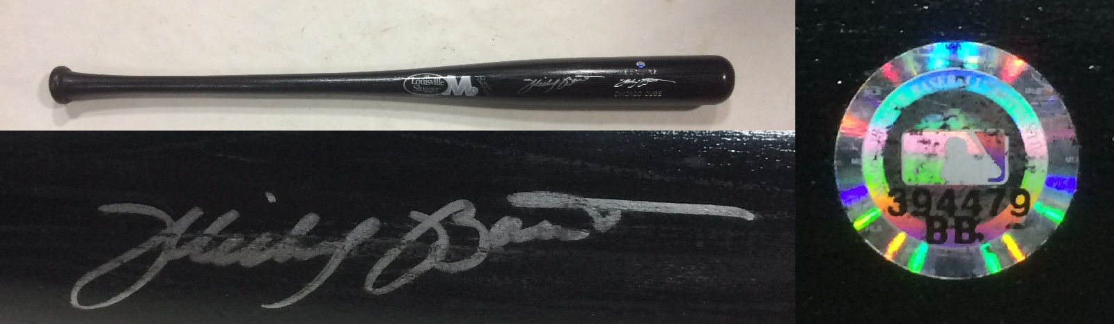 Michael Barrett Chicago Cubs signed LS GAME MODEL bat autograph MLB holo COA