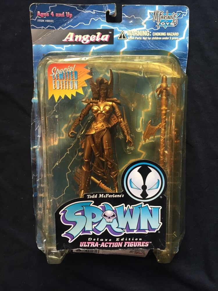 Spawn Angela Mcfarlane Figure Special Edition Sealed Deluxe Edition Ultra Gold