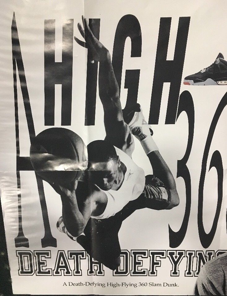 HIGH Death Original NIKE Poster Michael Jordan Spike Lee 24x36 Cardboard Memories