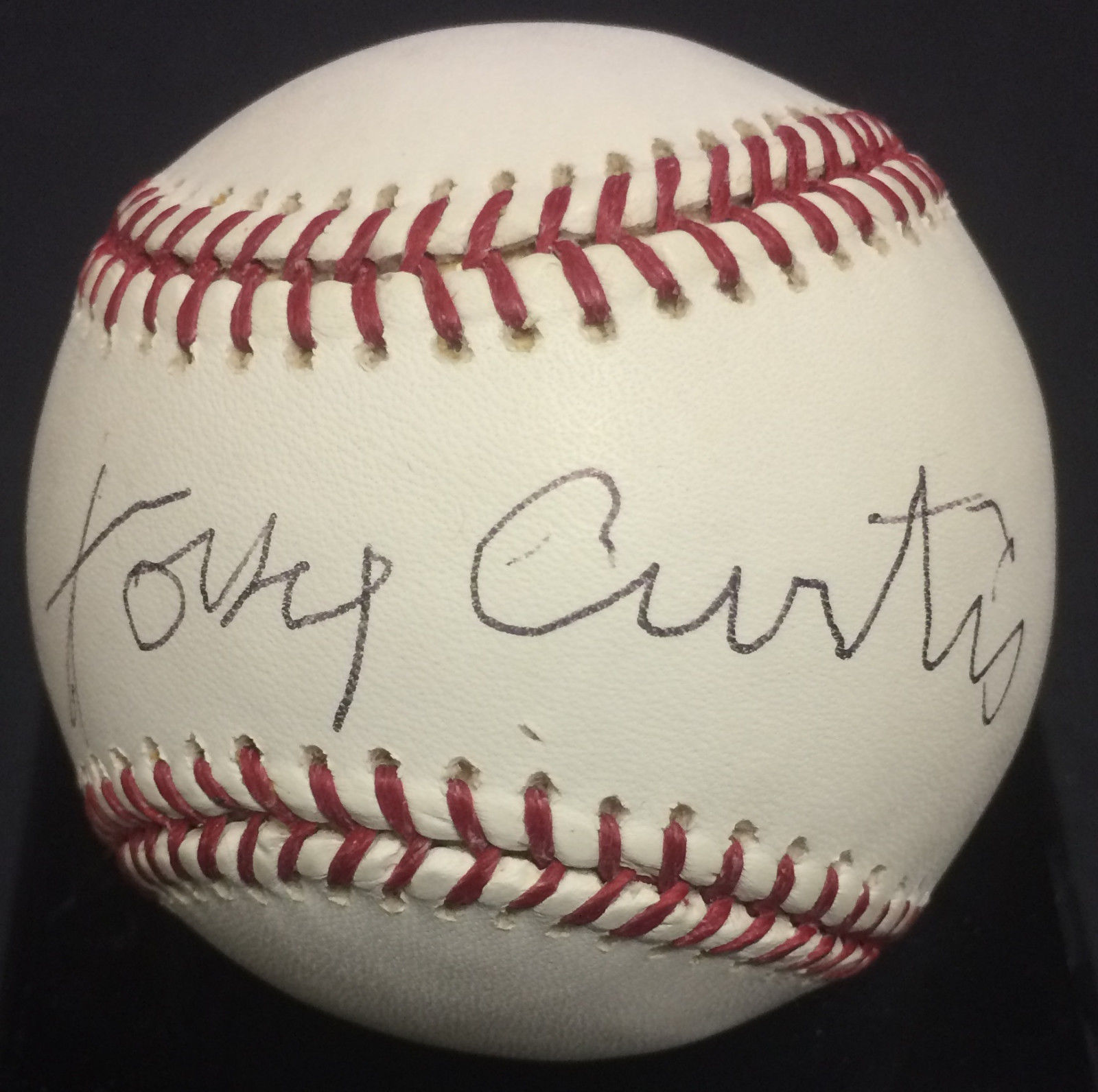 Tony Curtis Some Like it Hot actor signed official MLB Baseball auto JSA COA