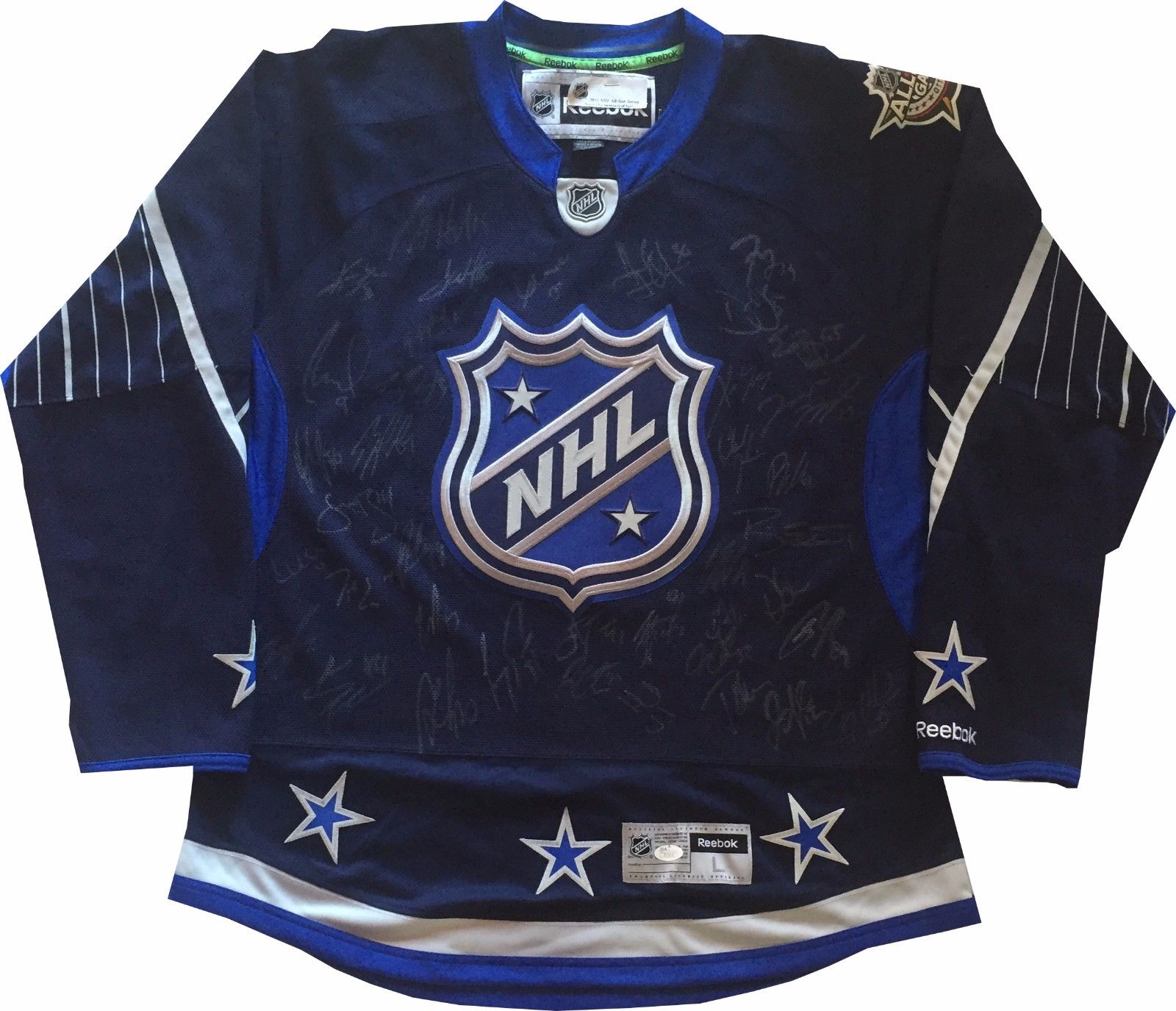 2011-12 NHL All Star Game team Signed Jersey 40 Auto Lundqvist Kane Tavares JSA ...