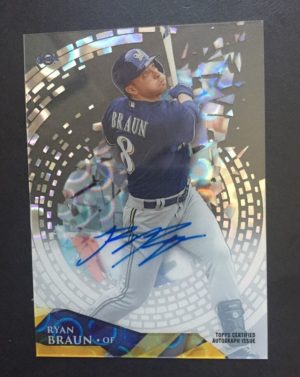 2014 Topps High Tek Ryan Braun Clouds Diffractor Auto 23/25 HT-Rb Mint Signed