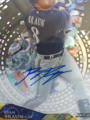2014 Topps High Tek Ryan Braun Clouds Diffractor Auto 23/25 HT-Rb Mint Signed - Image 2