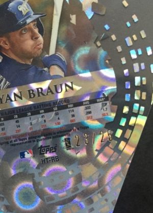 2014 Topps High Tek Ryan Braun Clouds Diffractor Auto 23/25 HT-Rb Mint Signed - Image 4