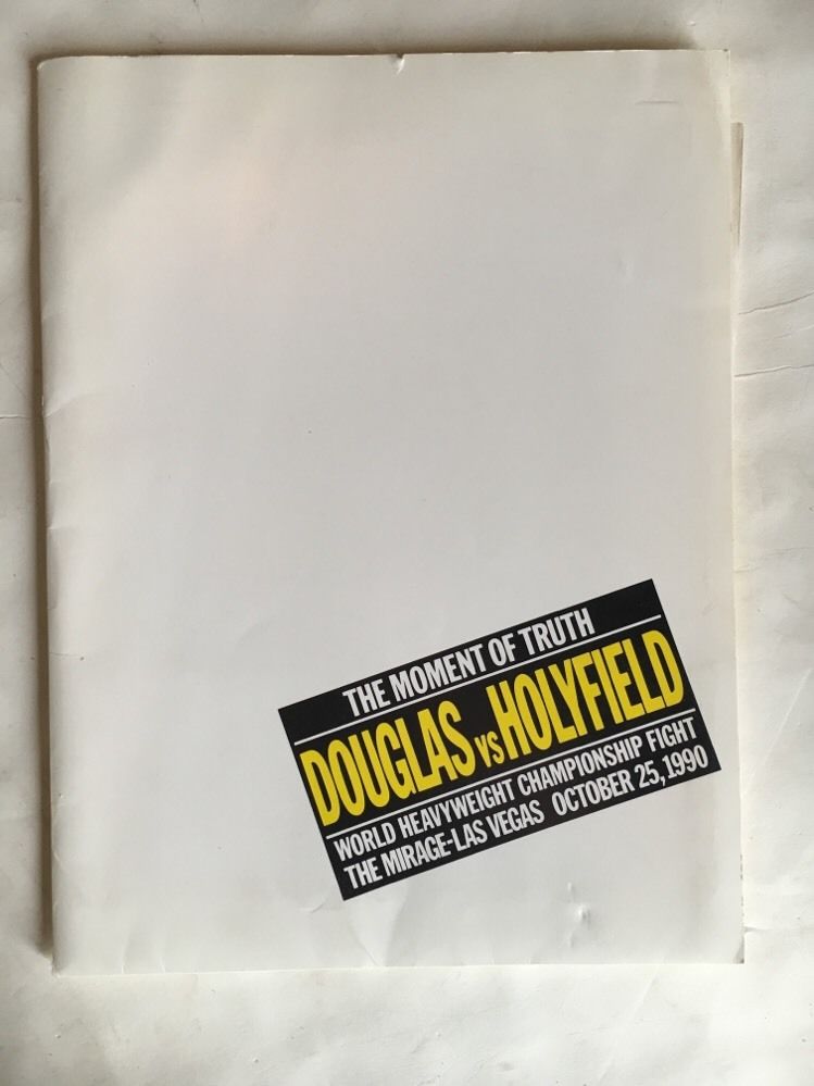 Buster Douglas  Evander Holyfield World Heavyweight Fight Press Kit 1990 mirage