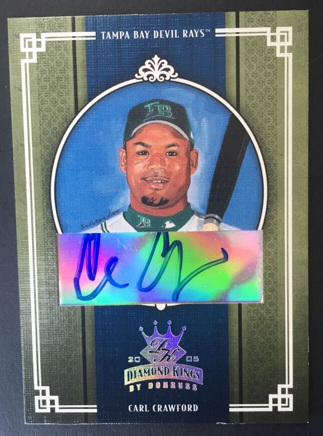 Carl Crawford 2005 Donruss Diamond Kings Auto #6/10 Only Rare Signed Card