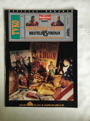 Evander Holyfield vs George Foreman Original Fight Program April 19 1991