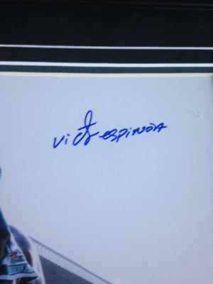 American pharaoh Victor Espinoza signed FRAMED photo program ticket dirt steiner - Image 3