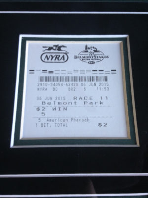 American pharaoh Victor Espinoza signed FRAMED photo program ticket dirt steiner - Image 5