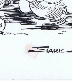Bruce Stark Signed Original Art NY Mets Shea Stadium HERZOG 1966 1/1 daily news - Image 3