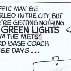 Bruce Stark Signed Original Art NY Mets Shea Stadium HERZOG 1966 1/1 daily news - Image 4