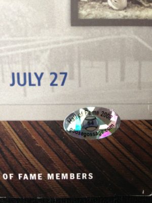 Goose Gossage Signed Memories And Dreams Hof 2008 Ceremony Goose Holo Coa - Image 3