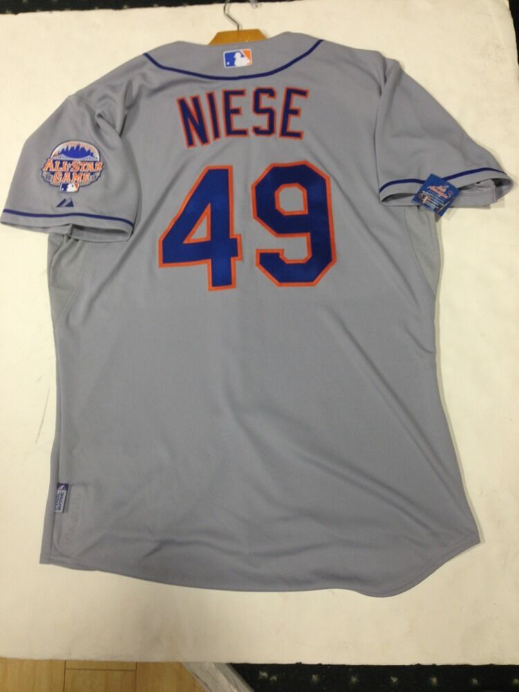 Jonathan Niese Game Issued Ny Mets 2013 All Star Patch pro Jersey Mlb Holo  48 - Cardboard Memories