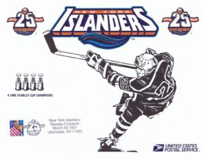 NY Islanders Postmarked 25th Anniversary Nassau Coliseum USPS 8x11
