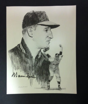 Warren Spahn Braves signed 11x14 ARTIST Lithograph HOF autograph LE/250 COA