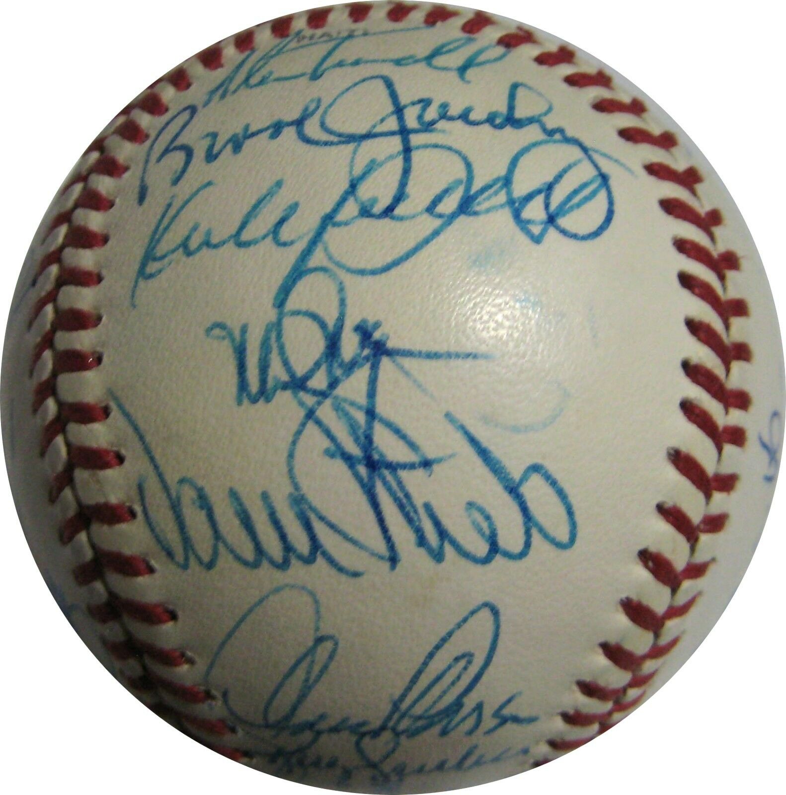 1990 A.L All Star Team Signed Baseball McGwire Kirby Puckett Clemens PSA Coa