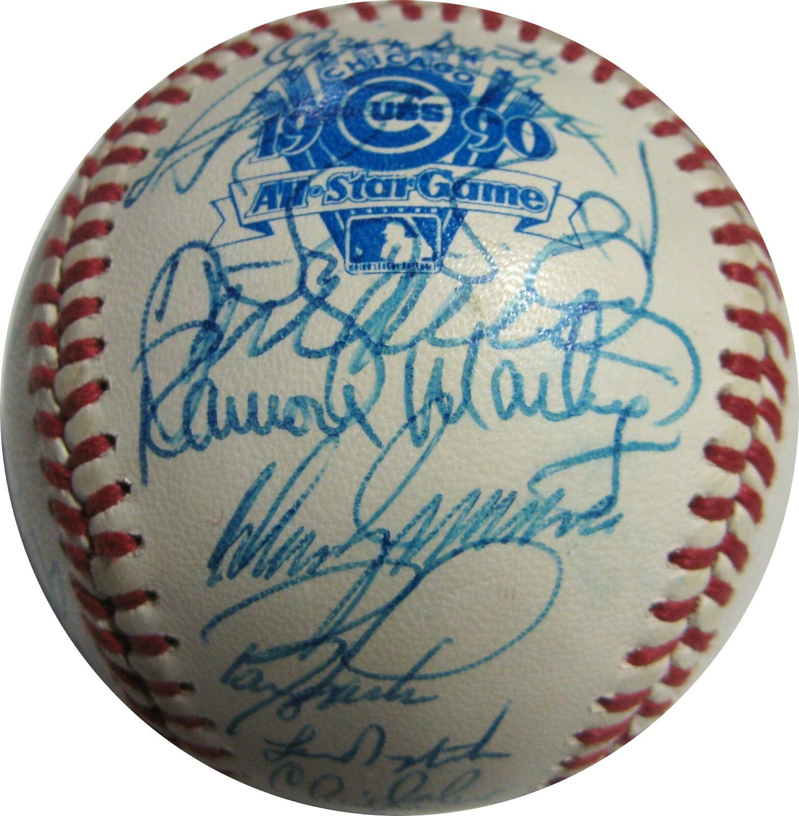 1990 NL All Star Team Signed Baseball Gwynn Sandberg Clark Bonds 33 Autos PSA