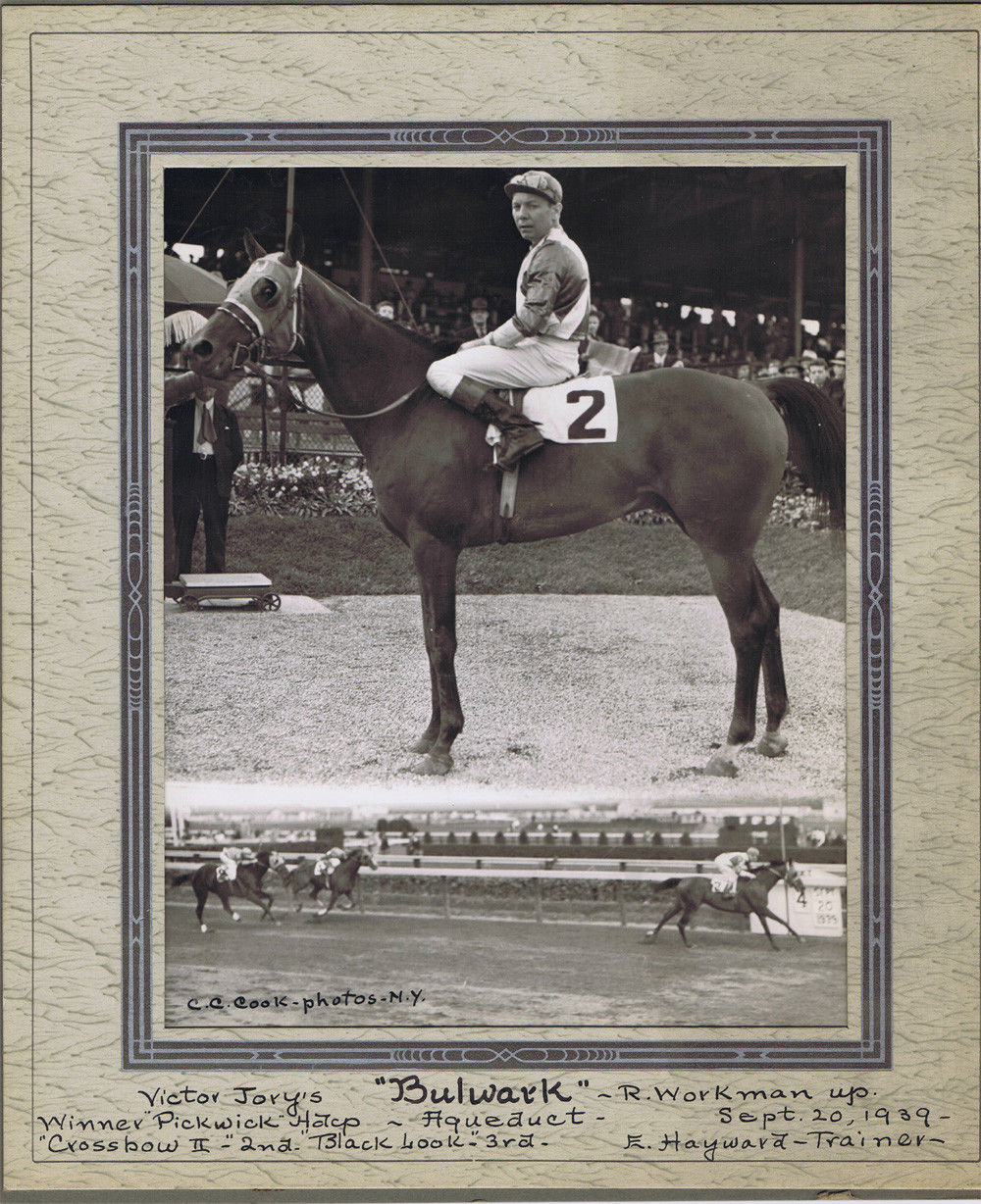 CC Cook NY Sepia Horse Racing Vintage Original Photograph Bulwark
