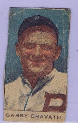 Gavvy “Gabby” Cravath Stamp Card 1921 Original Vintage Right Field Phillies