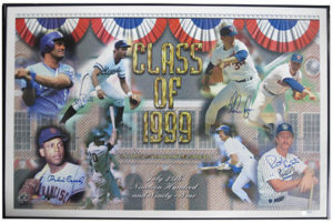 HOF Class of 1999 Signed Framed 24x35 Photo Ryan Cepeda Brett Yount LE /99 COA