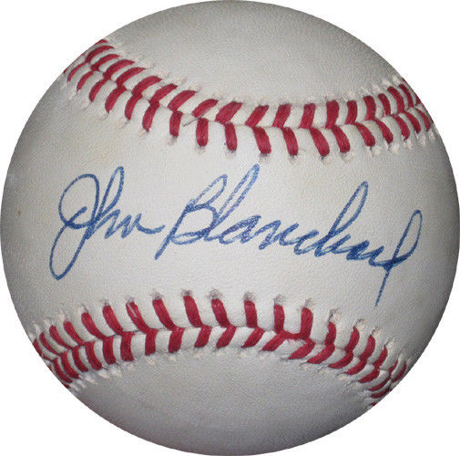 Johnny Blanchard Signed American League OAL Baseball Bold Auto Yankees COA