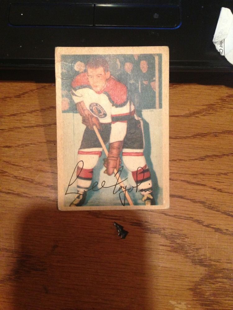 Lidio Lee Fogolin chicago Black Hawks 1953 – 54 Parkhurst Card #72 Original