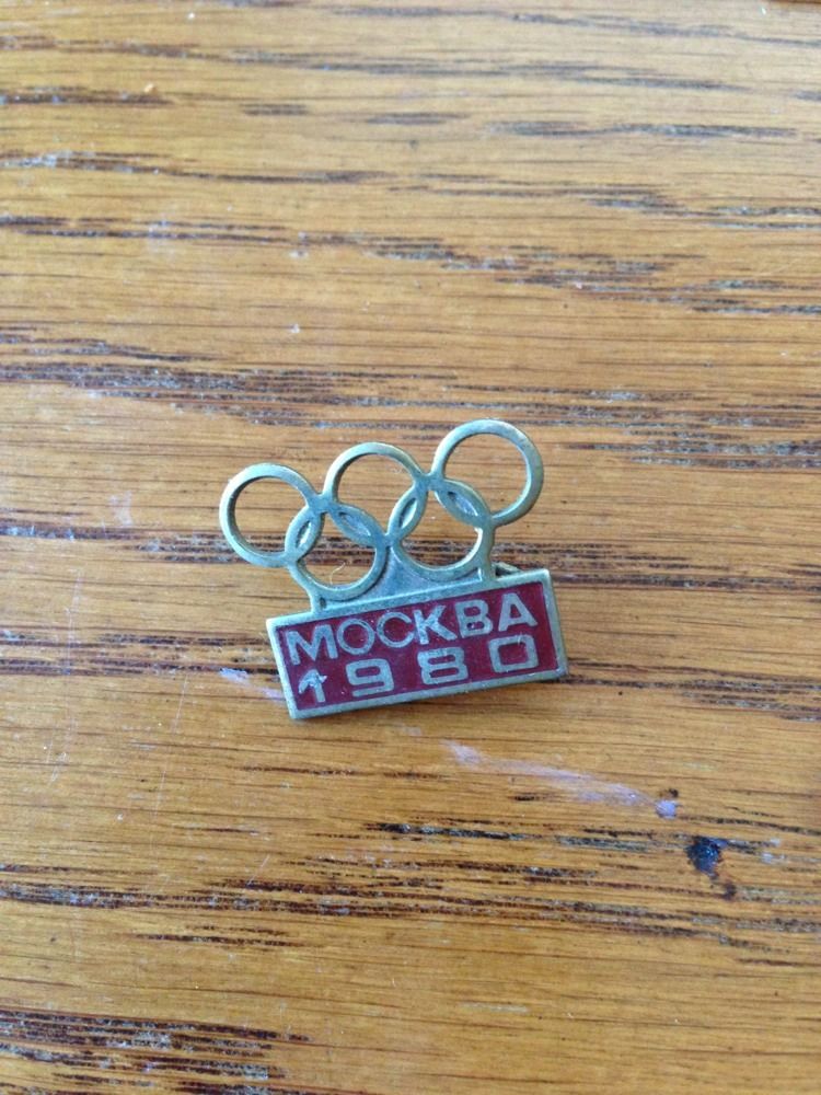 Mockba 1980 Summer Olympics Press Pin Vintage Rare Moscow Russia