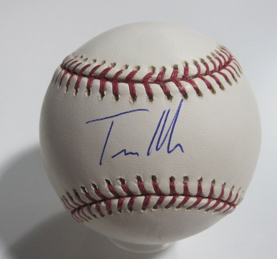 Travis Hafner Signed Baseball  Yankees Official MLB Holo & Mounted Memories AUTO