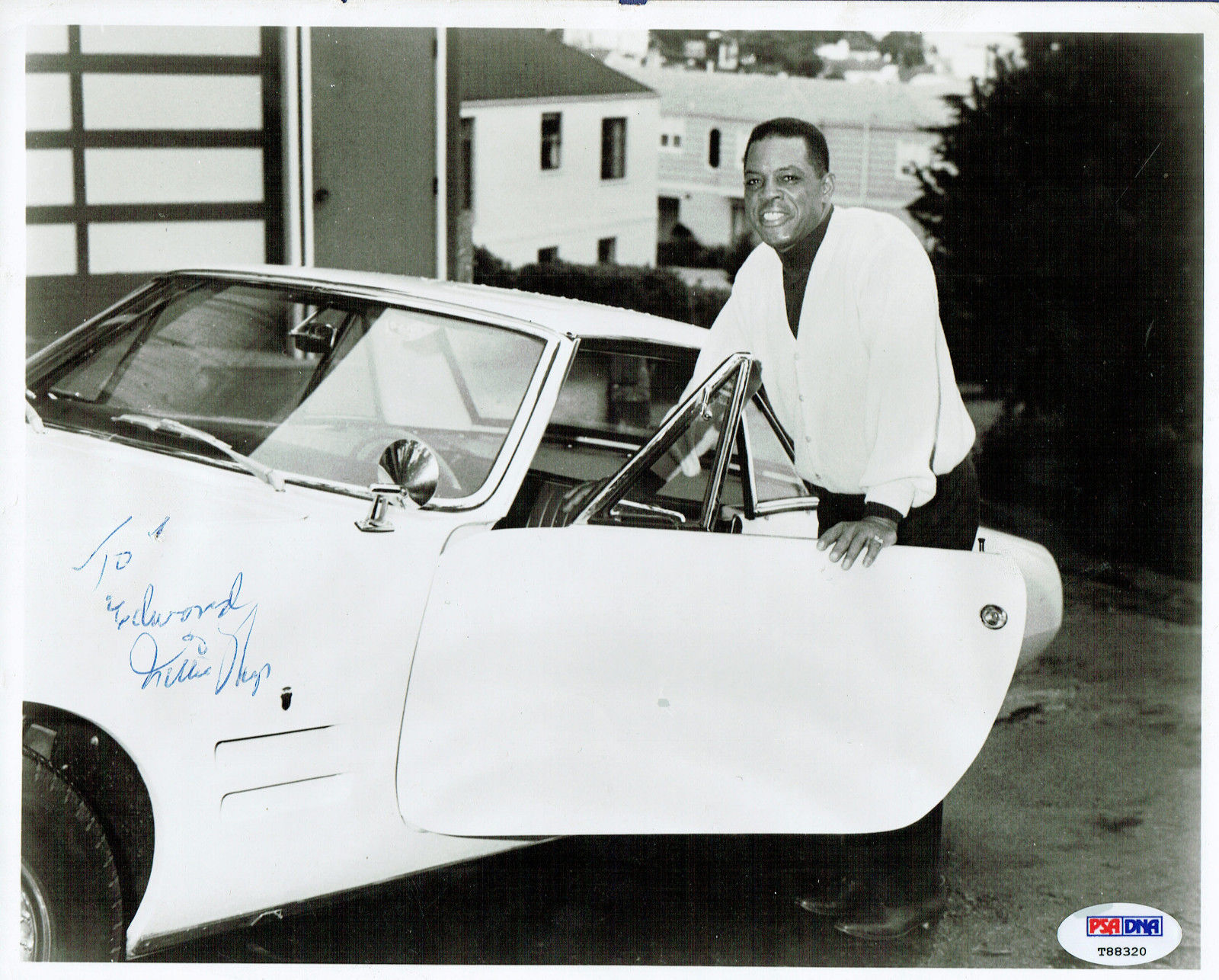 Willie Mays Signed VINTAGE EARLY Autograph 8×10 Photo with car RARE PSA DNA COA