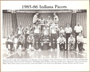 1985-1986 Indiana Pacers Original Team Black and White Press Photo RARE