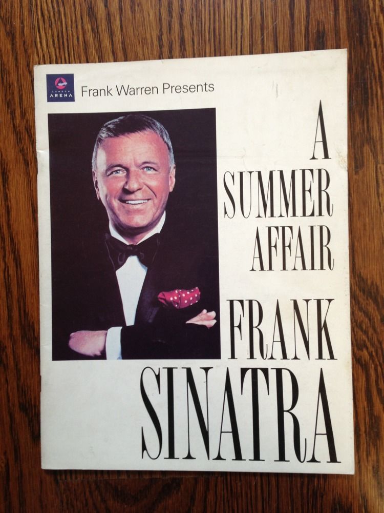 Frank Sinatra A Summer Affair Original 1992 Concert Program 9X12 Nice Shape nm