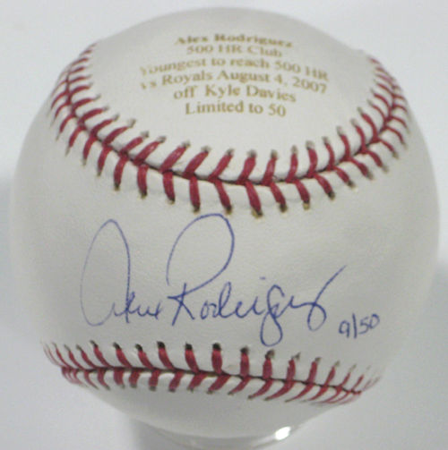 Alex Rodriguez A-rod Signed & Engraved Ball 500HR MLB Holo 9/50 Yankees Auto