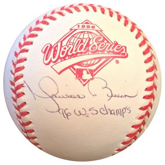 Mariano Rivera Signed 1996 World Series Baseball Ins 96 WS Champs Steiner Auto