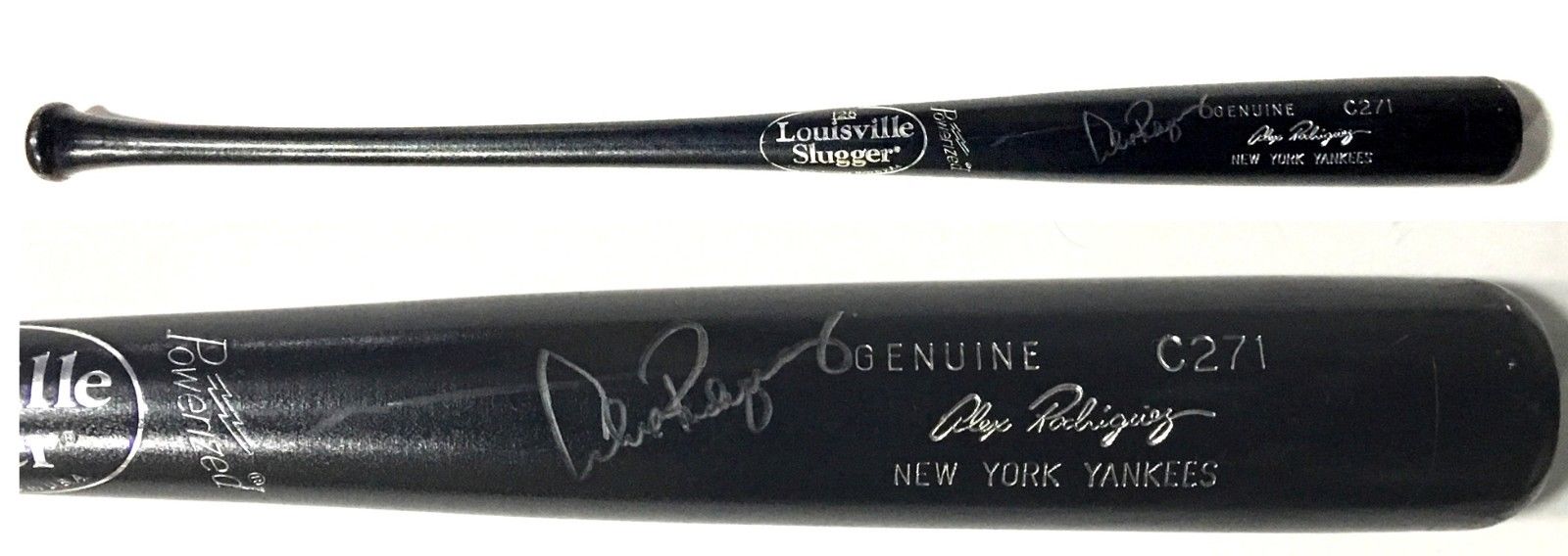 Alex Rodriguez Yankees signed LS game issued C271 baseball bat